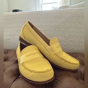 Cole Haan Yellow Penny Loafers